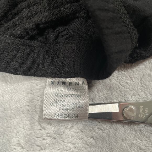 Xirena Skirt Medium Black Gauzy Pull On Lightweight Coastal Minimal Ruched - Picture 4 of 9